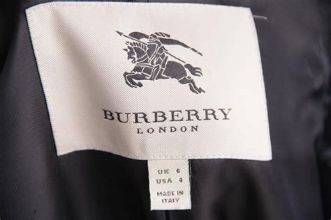 burberry coat with tag.